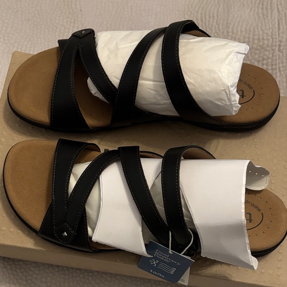 Taos New in Box Black Strappy Sandals - Picture 2 of 8